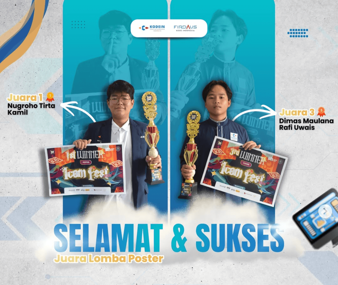 Siswa KODEIN Sabet Juara 1 & 3 Lomba Poster di IDN Competition Fest 2026