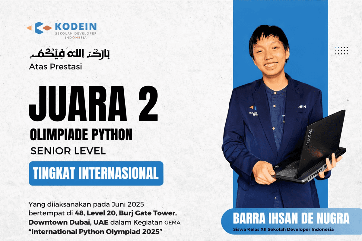 Barra Ihsan De Nugra Raih Juara 2 International Python Olympiad di Dubai
